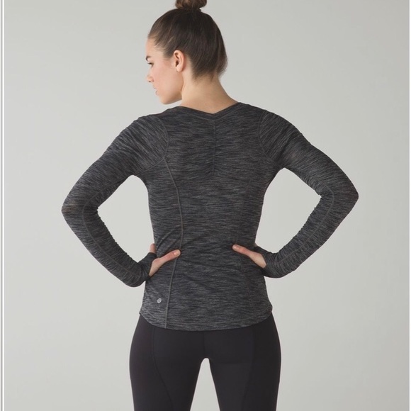 lululemon athletica Tops - Lululemon" 5 Mile Long Sleeve Heathered Gray